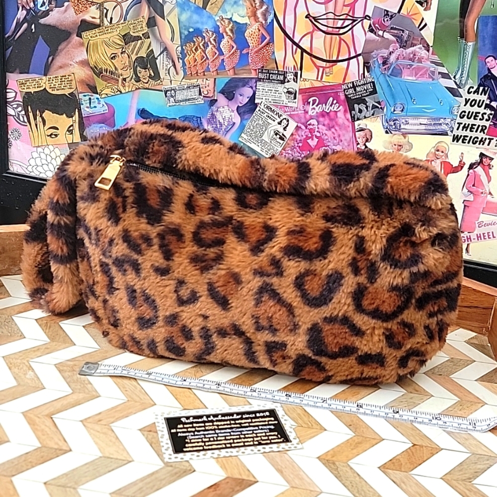 Urban Outfitters plush leopard purse
